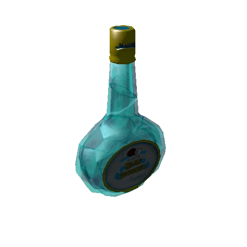 Breakable Liqueur Bottle Fractured